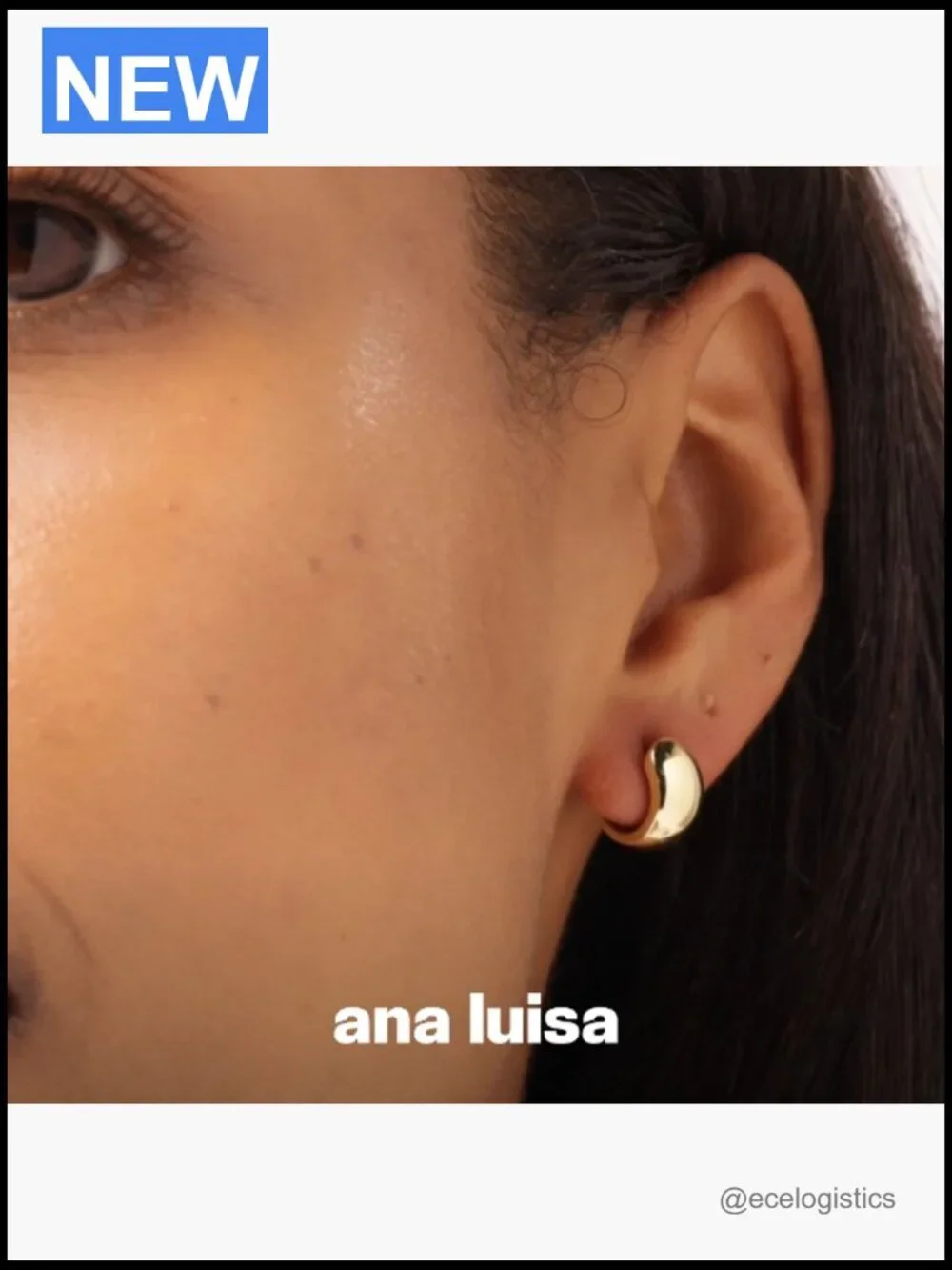 14K Gold Plated Huggie Hoop Earrings Hypoallergenic Chunky Hoops Water-Resistant